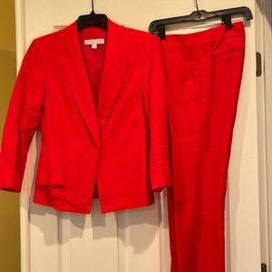 Red pantsuit